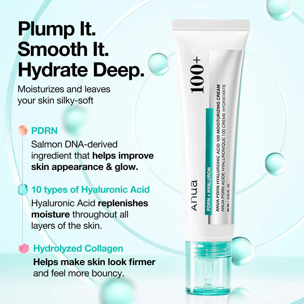 Anua Moisturizing Cream Pdrn Hyaluronic Acid 100 - 60ml