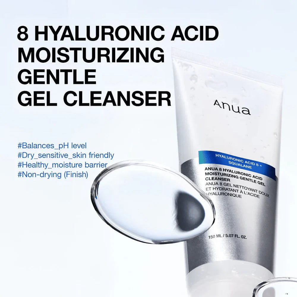 Anua 8 Hyaluronic Acid Moisturizing Gentle Gel Cleanser - 150ml