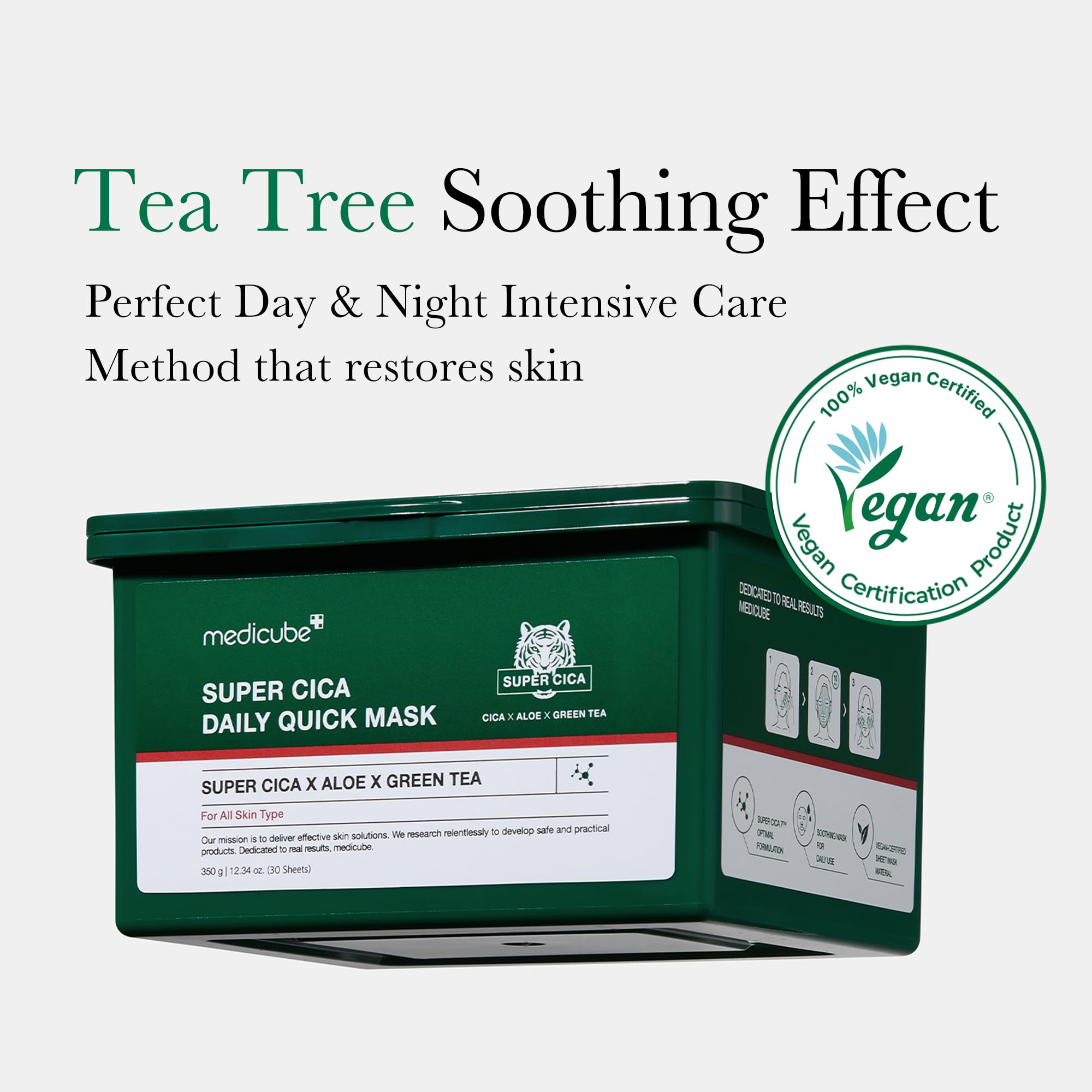 Medicube Super Cica Soothing Face Mask Daily Quick Mask - (30pc)