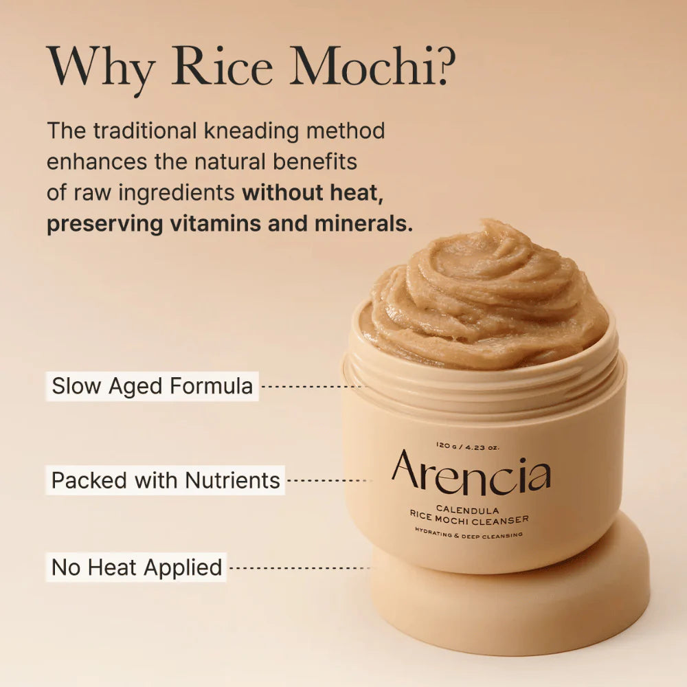 Arencia Calendula Rice Mochi Fresh Cleanser Moisturizing Brightening 120g