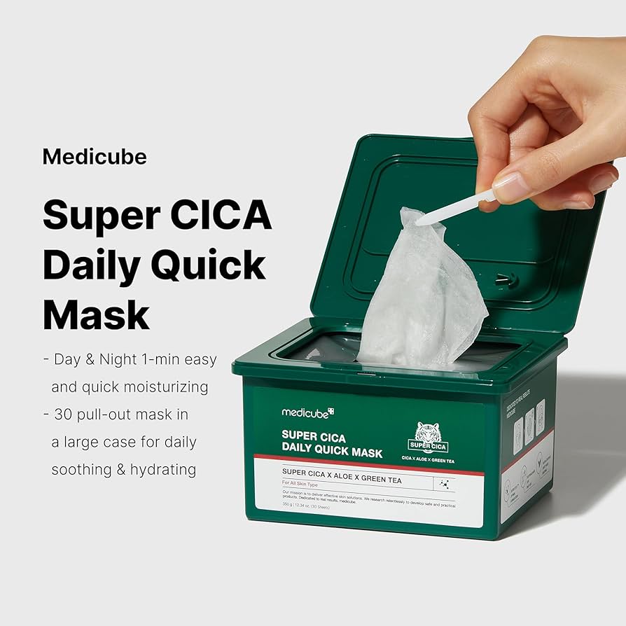 Medicube Super Cica Soothing Face Mask Daily Quick Mask - (30pc)
