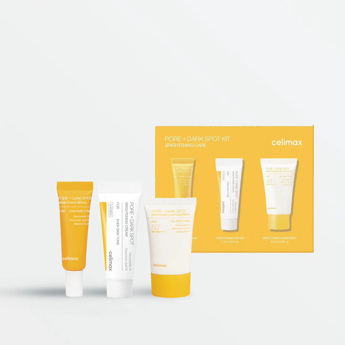 Celimax – Pore+Dark Spot Brightening Kit, 10ml+7ml+10ml