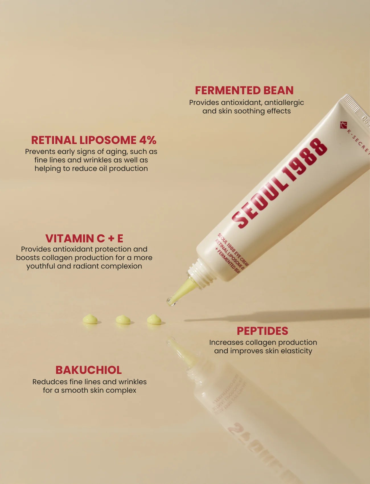 Ksecret Seoul 1988 Eye Cream With Retinal Liposome 4 And Fermented Bean
