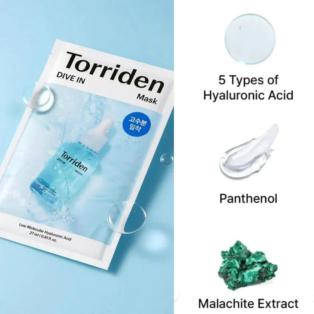 Torriden Dive-In Low Molecular Hyaluronic Acid Sheet Mask 27ml