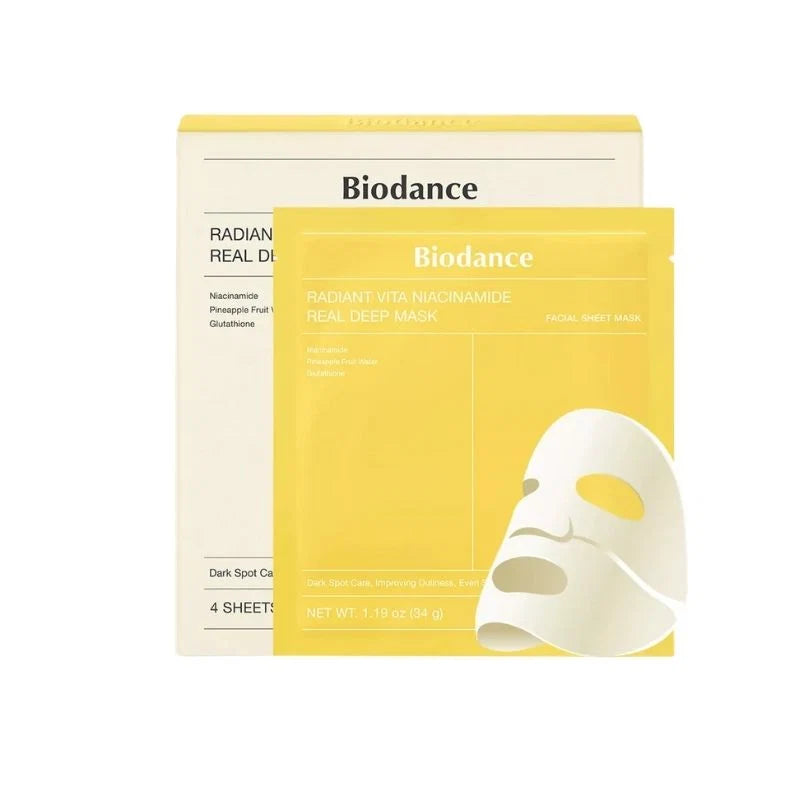 Biodance Radiant Vita Niacinamide Real Deep Mask (4pc)